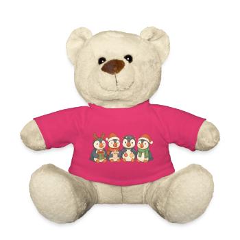Enfants macareux Garçons Filles Noël P - Nounours - rose - Devant