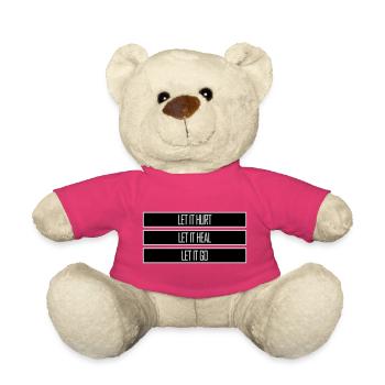 Laisse faire mal Laisse ça guérir Laisse partir Inspirant - Nounours - rose - Devant