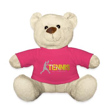 Tennis Best Game Ever Vintage Design für Trainer - Teddy - Pink - Vorne