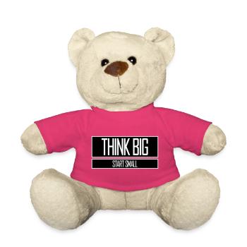 Think Big Start Small Motivation Mindset Wachstum  - Teddy - Pink - Vorne