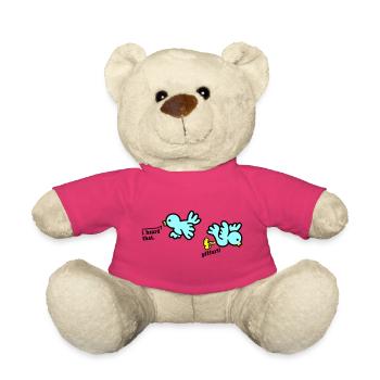 when birds fart - Teddy Bear - pink - Front
