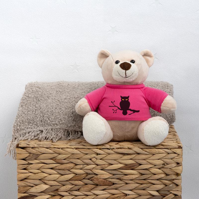 Eule auf Ast Teddy