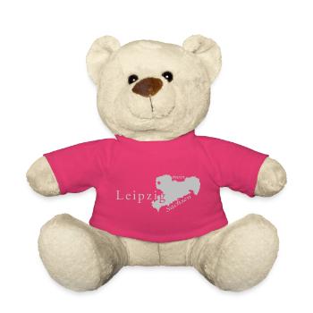 Leipzig - Mein Sachsen - Heimatstadt - Teddy - Pink - Vorne