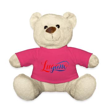 Lugano Schriftzug in Retro-Stil - Teddy - Pink - Vorne