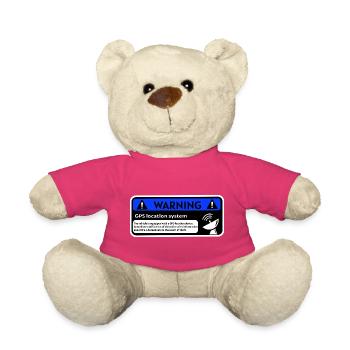 GPS-Alarm-Aufkleber - Teddy - Pink - Vorne