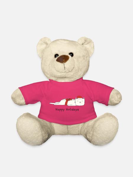 Funny cat Christmas - Teddy Bear - pink