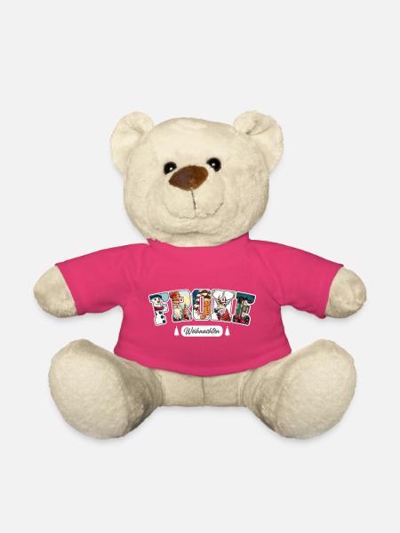 Frohe Weihnachten - Teddy - Pink