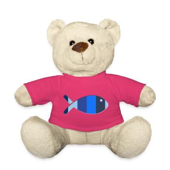 FISH. MEMORY. SARDINE. APRIL FOOL. SEA - Teddy Bear - pink - Front