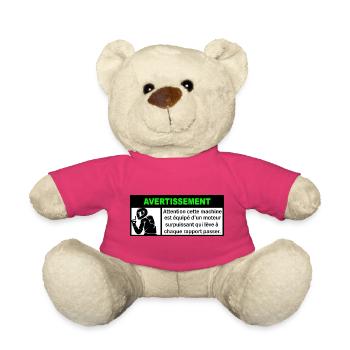 Avertissement Biker  - Nounours - rose - Devant