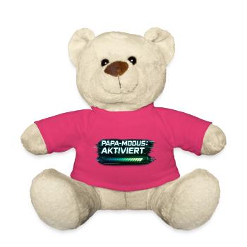 Papa Modus aktiviert – Geschenk für Vater - Teddy - Pink - Vorne
