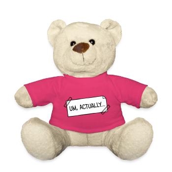 Loge de nerd pour coller des notes - Nounours - rose - Devant