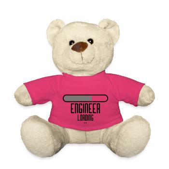 loading loading loading engineer please wait wait - Teddy Bear - pink - Front