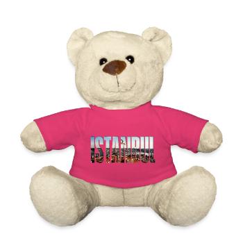 Lettrage de la ligne d’horizon d’Istanbul - Nounours - rose - Devant