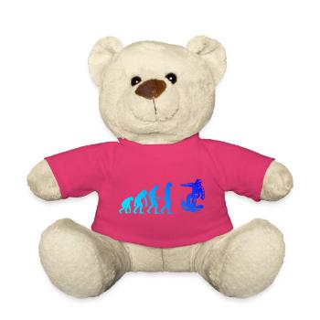Modernes Snowboard Artwork - Teddy - Pink - Vorne