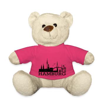 Hamburg Skyline - Teddy - Pink - Vorne