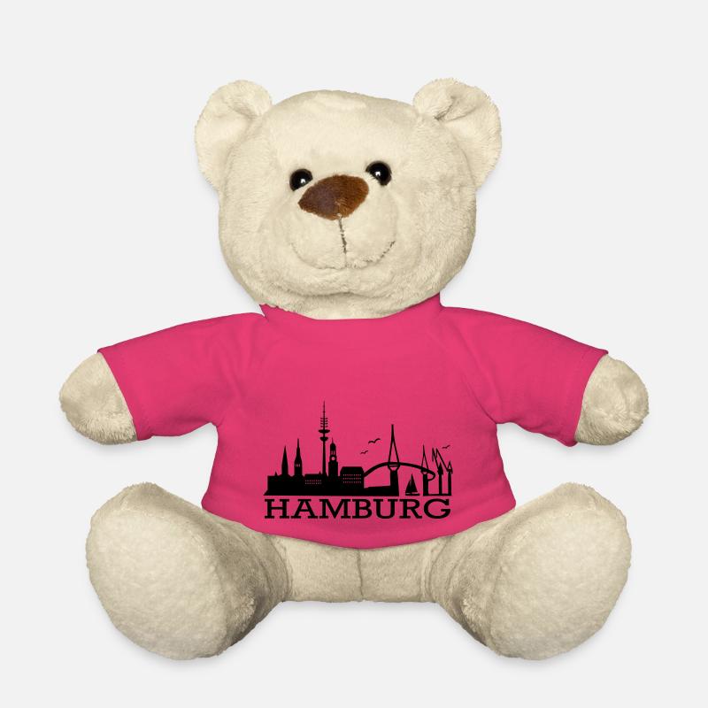 Hamburg Skyline - Teddy - Pink