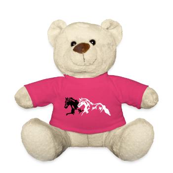 Chevaux étalon - jument - poulain - Nounours - rose - Devant