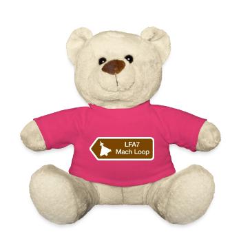 Tieffluggebiet 7 Straßenschild - Teddy - Pink - Vorne
