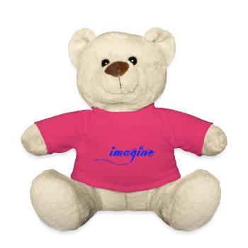 Imagine there is Peace and Love, Schrift - Teddy - Pink - Vorne