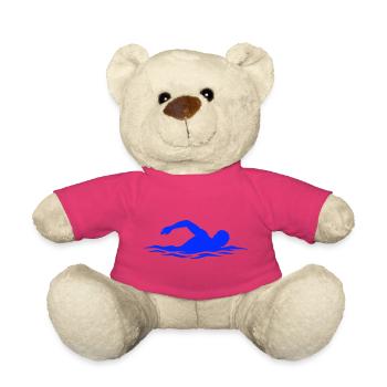 Silhouette de Char Bleu - Nounours - rose - Devant