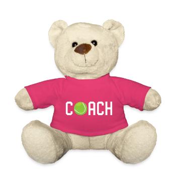 Tennis Coach - Teddy Bear - pink - Front