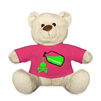 Poison bottle with a skull - Teddy Bear - pink - Front