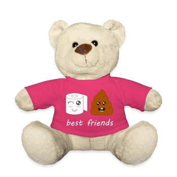 Papier toilette et caca - Nounours - rose - Devant