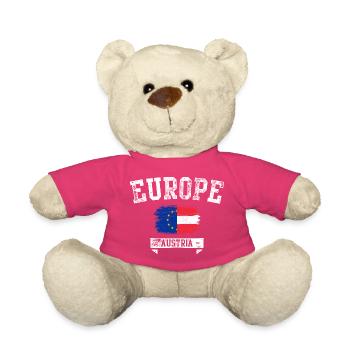 EuropeFlag Österreich Pinsel - Teddy - Pink - Vorne