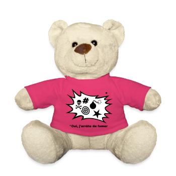 Effectivement, J'arrête de fumer... - Nounours - rose - Devant