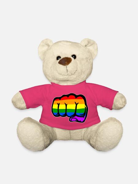 Regenbogenflagge Hand Faust - Teddy - Pink