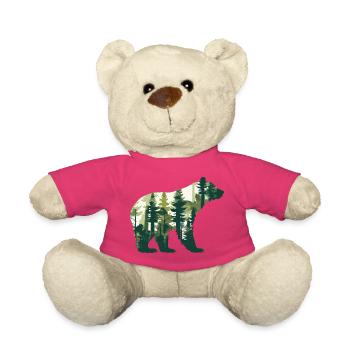 Bear, Forest, Wildlife, Animal, Nature, Bears - Teddy Bear - pink - Front