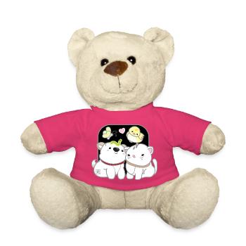 Dog Korean - Japanese Style 13 - Teddy Bear - pink - Front