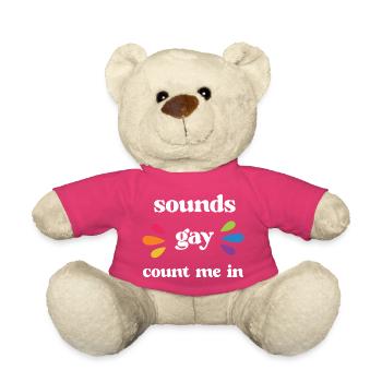 Mois de la fierté LGBT - Sounds Gay, Count me in - Nounours - rose - Devant