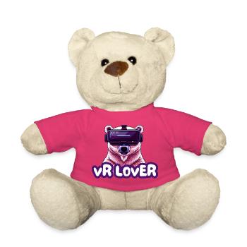 Ours VR avec lunettes de réalité virtuelle - Nounours - rose - Devant