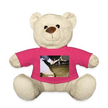 Tennismatch Humor Zitat - Teddy - Pink - Vorne
