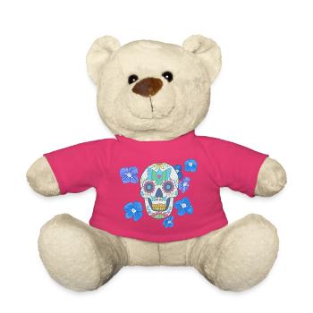 Mexikanischer  Zuckerschaedel  - Teddy - Pink - Vorne