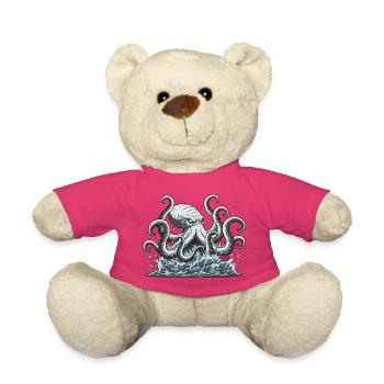 Kraken-Tintenfisch-Oktopus - Teddy - Pink - Vorne