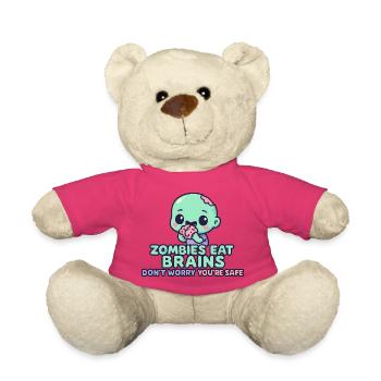 Kawaii Zombie schmeckt Gehirn - Teddy - Pink - Vorne
