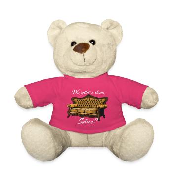 Vintage Sofa Saying, Where can you find something like that? - Teddy Bear - pink - Front