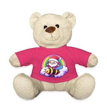 Abeille Père Noël Noël - Nounours - rose - Devant