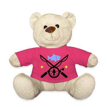 Pêche et pêche | Petri Heil Hobby Logo - Nounours - rose - Devant