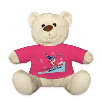 Zurück auf Schnee Retro-Skifahren - Teddy - Pink - Vorne