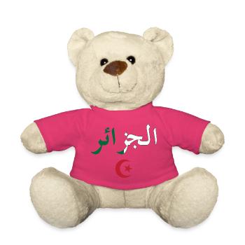 Drapeau Algérie BZ - Nounours - rose - Devant