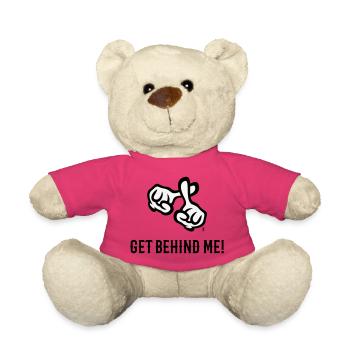 Mets-toi derrière moi ! (Croix / Bible / Religion / 2C) - Nounours - rose - Devant