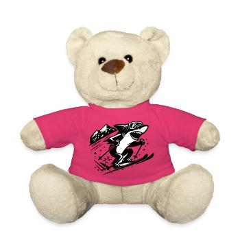 Ski Shark - Nounours - rose - Devant