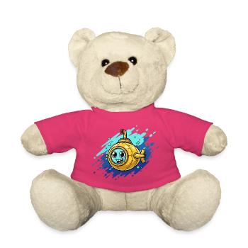 Kunterbuntes Uboot Cartoon - Teddy - Pink - Vorne