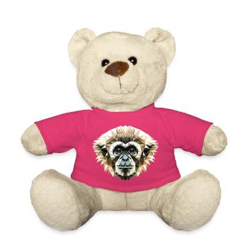 Gibbon Monkey Whitehand Gibbon Monkey Cute Lar Gibbons - Teddy Bear - pink - Front