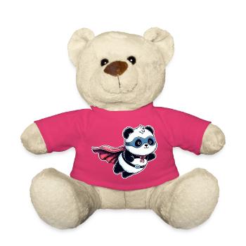 Panda Bär Helden Bärchen Superhelden Teddy - Teddy - Pink - Vorne