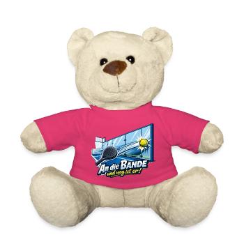 An die Bande Tennis Cartoon Spruch - Teddy - Pink - Vorne