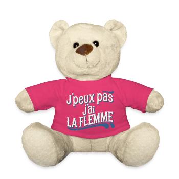Ich kann nicht, ich bin faul – blau - Teddy - Pink - Vorne